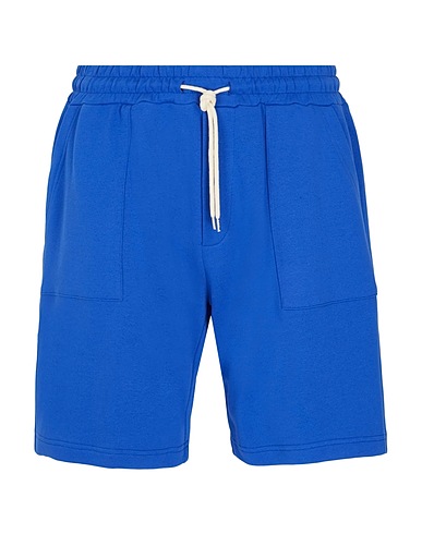 8 by YOOX Shorts & Bermuda ORGANIC COTTON PATCH POCKET SHORTS
 Blue 100% Cotton