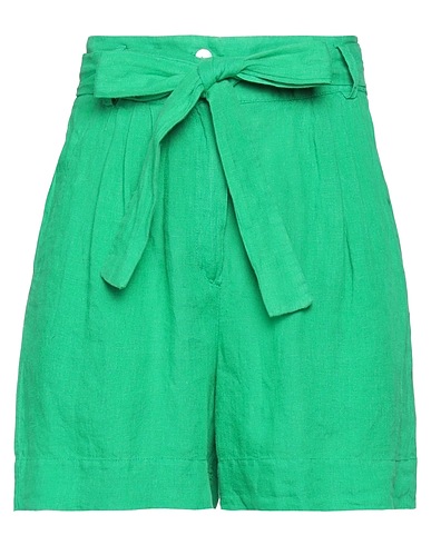 ANNAMARIAPALETTI Shorts & Bermuda Green 100% Linen