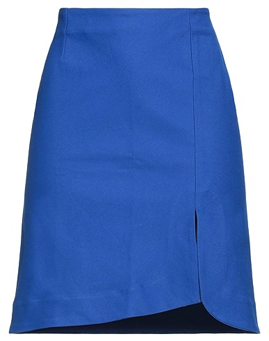 CACHAREL Mini skirt Bright blue 98% Cotton, 2% Elastane