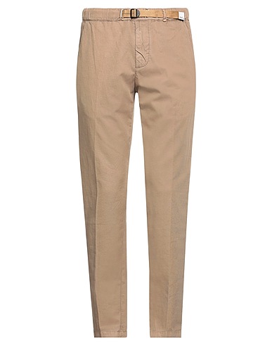 WHITE SAND Casual pants Khaki 63% Cotton, 35% Linen, 2% Elastane