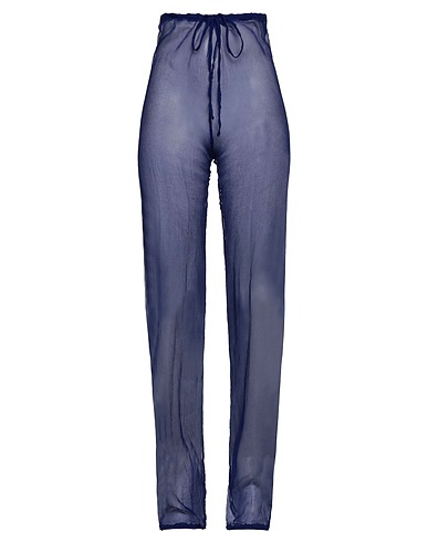 DRIES VAN NOTEN Casual pants BLU CHINA 100% Silk