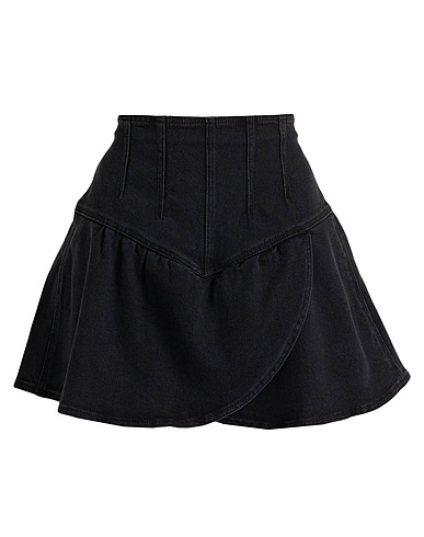 ISABEL MARANT Denim skirt Black 99% Cotton, 1% Elastane