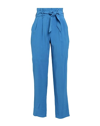 VILA Pantalon Bleu-gris 92% Viscose EcoVero, 8% Polyester