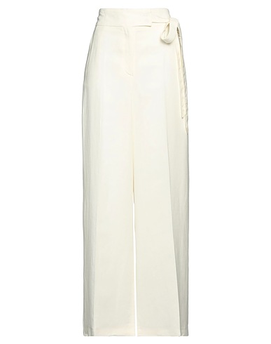 TWINSET Casual pants White 71% Viscose, 29% Linen