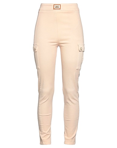 ELISABETTA FRANCHI Denim trousers Sand 92% Cotton, 6% Elastomultiester, 2% Elastane
