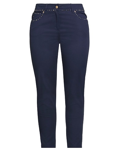 CLIPS MORE Casual trouser Navy blue 97% Cotton, 3% Elastane