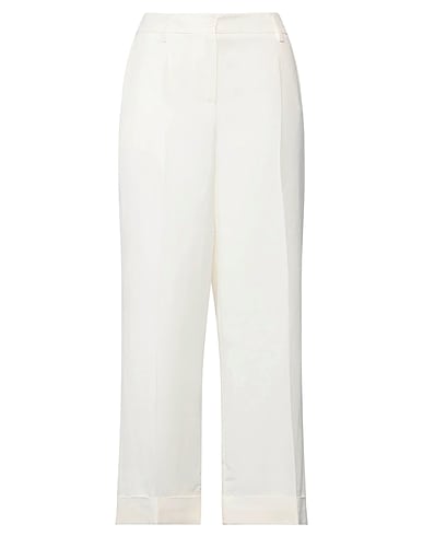 P.A.R.O.S.H. Casual trouser Ivory 72% Viscose, 28% Linen