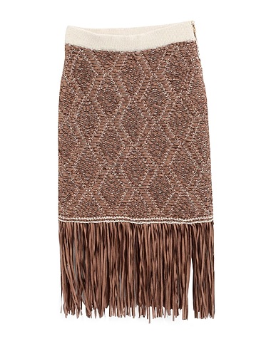 ELISABETTA FRANCHI Mini skirt Camel 40% Polyester, 23% Polyamide, 23% Cotton, 14% Acrylic