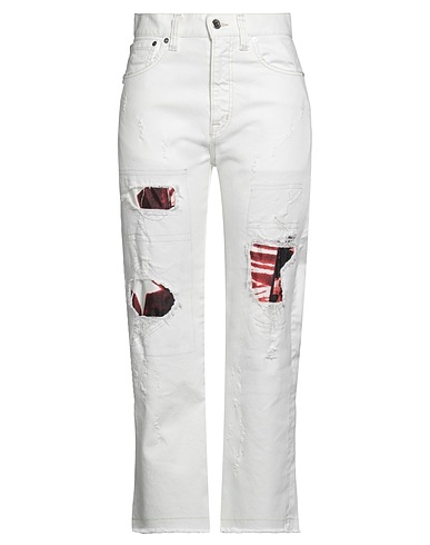 JUST CAVALLI Denim pants White 98% Cotton, 2% Elastane