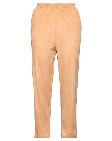 MANILA GRACE Casual trouser Camel 90% Polyester, 10% Elastane