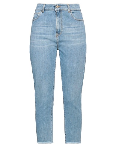 MANILA GRACE Denim trousers Blue 98% Cotton, 2% Elastane