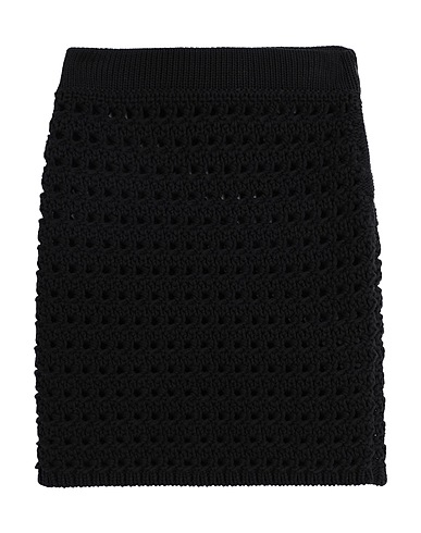 MAX MARA Mini skirt Black 77% Cotton, 23% Polyamide