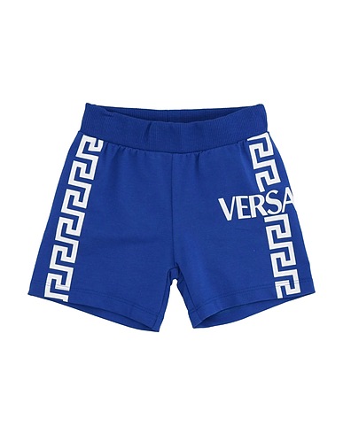 VERSACE YOUNG Shorts & Bermuda Blue 94% Cotton, 6% Elastane