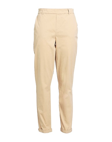 VERO MODA Casual trouser Sand 98% Cotton, 2% Elastane