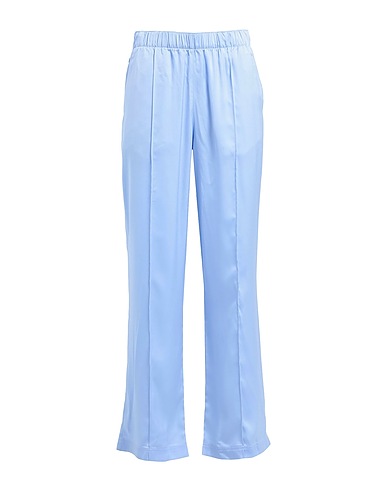 ADIDAS Casual trouser PREMIUM ESSENTIALS SATIN PANTS Light blue 100% Recycled polyester