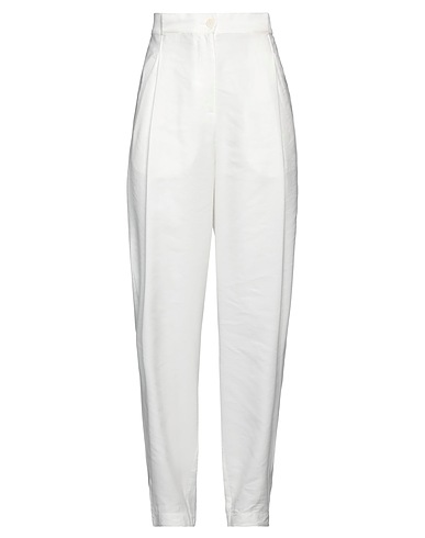PIERANTONIO GASPARI Pantalone Bianco 88% Viscosa, 12% Poliestere