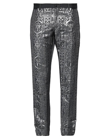 DOLCE&GABBANA Casual trouser Charcoal 67% Polyester, 23% Silk, 10% Metallic fiber
