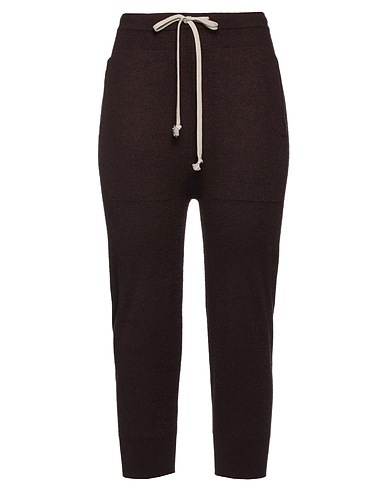RICK OWENS Casual pants Dark brown 100% Cashmere