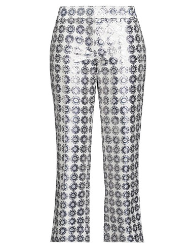 TORY BURCH Hosen Weiß 41% Polyester, 30% Wolle, 14% Metallfaser, 11% Seide, 4% Andere Fasern
