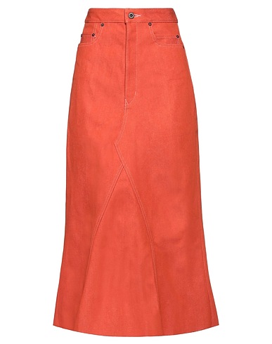 RICK OWENS Denim skirt Rust 100% Cotton