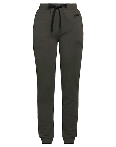 MOSCHINO Casual trouser UNDERWEAR Military green 97% Cotton, 3% Elastane
