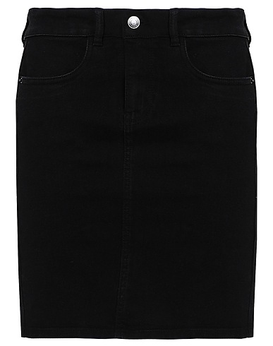 VERO MODA Denim skirt Black 52% Cotton, 26% Polyester, 20% Recycled cotton, 2% Elastane