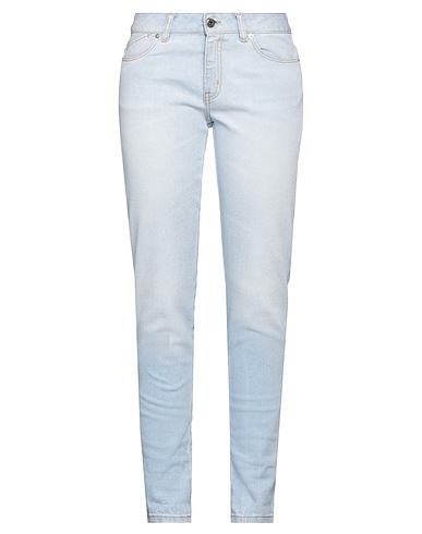 JUST CAVALLI Denim trousers Blue 98% Cotton, 2% Elastane, Bovine leather
