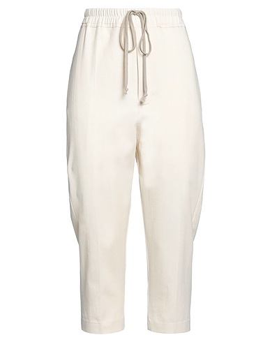 RICK OWENS Pantalone Avorio 100% Cotone