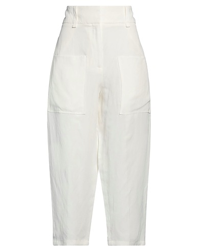 STELLA McCARTNEY Pantalone Bianco 72% Viscosa, 28% Lino