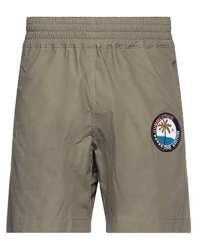 THE EDITOR Shorts & Bermuda Military green 100% Cotton