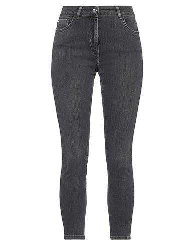 RELISH Denim trousers Black 98% Cotton, 2% Elastane