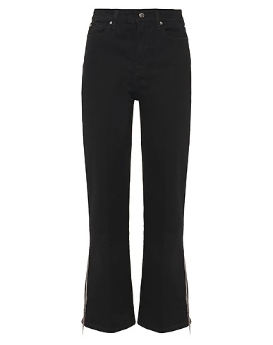 7 FOR ALL MANKIND Denim trousers Black 98% Cotton, 2% Elastane