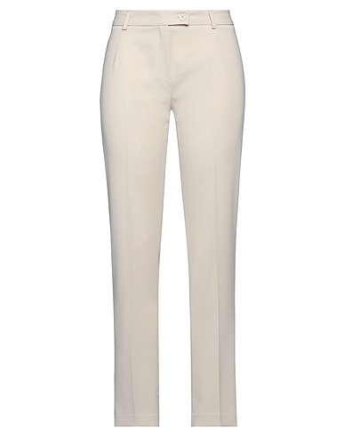 EMISPHERE Casual trouser Beige 98% Polyester, 2% Elastane