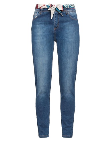 LE SARTE DEL SOLE Denim trousers Blue 98% Cotton, 2% Elastane