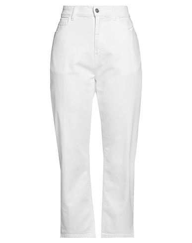 JUCCA Denim pants White 98% Cotton, 2% Elastane