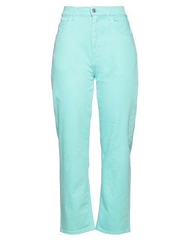 JUCCA Denim trousers Turquoise 98% Cotton, 2% Elastane