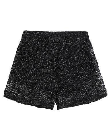 SUOLI Shorts & Bermuda Black 51% Linen, 47% Polyester, 2% Polyamide