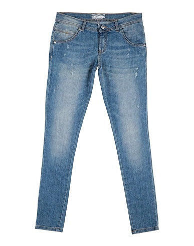 FUN & FUN Denim trousers Blue 97% Cotton, 3% Elastane