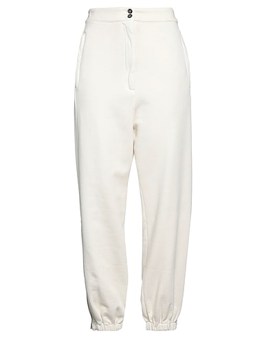 .TESSA Casual trouser Ivory 100% Cotton, Silk