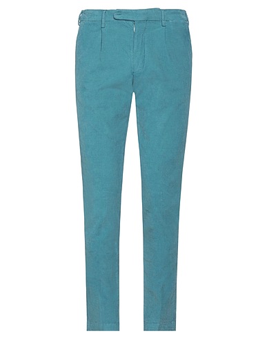 DEVORE INCIPIT Casual trouser Deep teal 87% Cotton, 12% Modacrylic, 1% Elastane