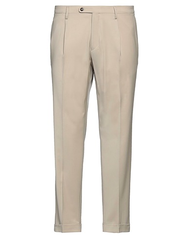 MICHELE CARBONE Casual trouser Beige 100% Virgin Wool