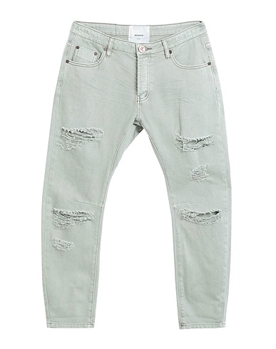ONE TEASPOON Denim trousers Light green 100% Cotton