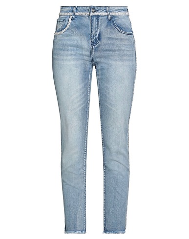NO SECRETS Denim trousers Blue 70% Cotton, 28% Polyester, 2% Elastane