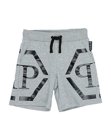 PHILIPP PLEIN Shorts & Bermuda Light grey 95% Cotton, 5% Elastane