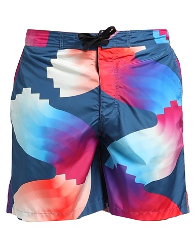MARCELO BURLON Swim shorts Slate blue 100% Polyester