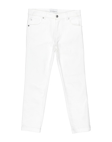 ERMANNO SCERVINO JUNIOR Denim trousers White 97% Cotton, 3% Elastane