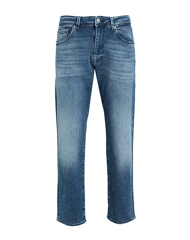 SELECTED HOMME Denim trousers Blue 94% Organic cotton, 4% Elastomultiester, 2% Elastane