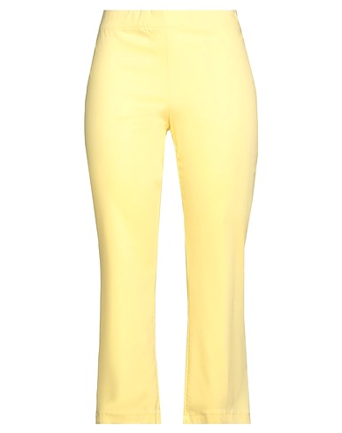 OPTIONS Casual trouser Pastel yellow 68% Viscose, 28% Polyamide, 4% Elastane