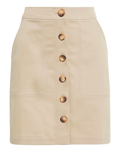 IRIS & INK Mini skirt Beige 97% Organic cotton, 3% Elastane