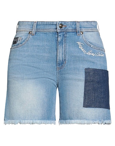 VERSACE JEANS COUTURE Denim shorts Blue 98% Cotton, 2% Elastane